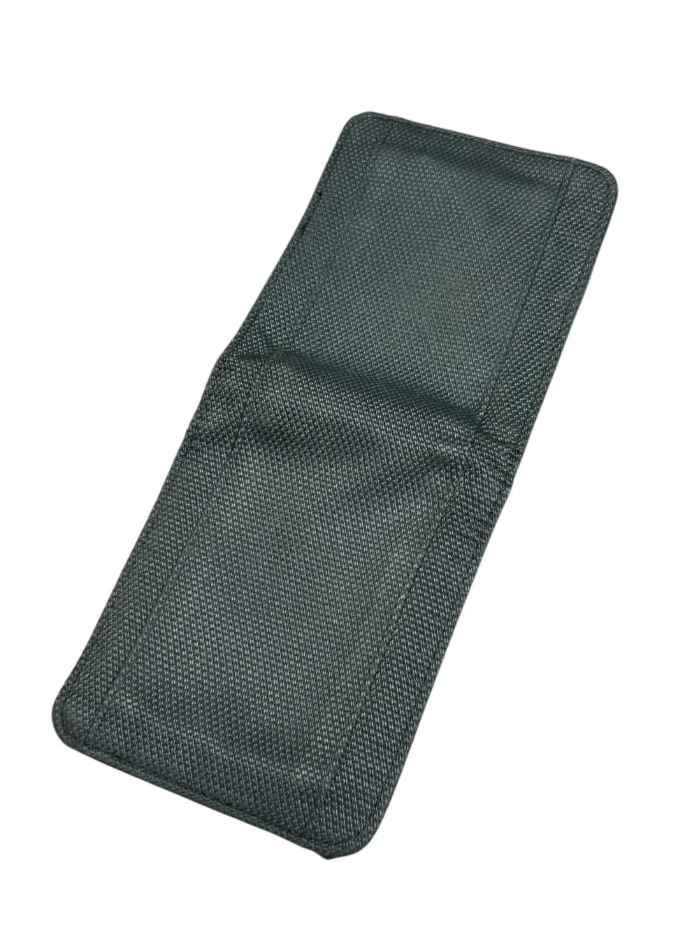 Men's Black-Trim Gray Nylon Bifold Wallet